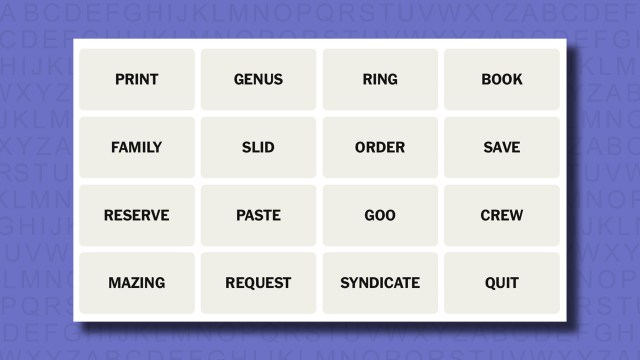 NYT Connections hints for game 729 on a purple background