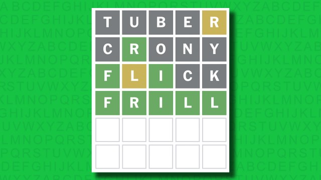 NYT Wordle answer for game 1503 on a green background
