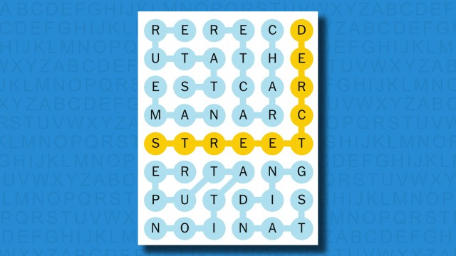 NYT Strands answers for game 435 on a blue background