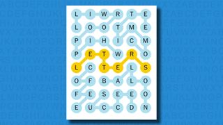 NYT Strands answers for game 328 on a blue background