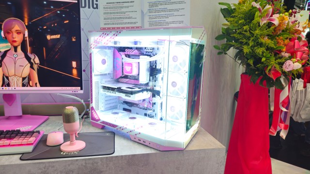An MSI IRONMOUSE-themed gaming PC on display at Computex 2025