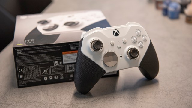 Xbox Elite Series 2 Core controller on a desk