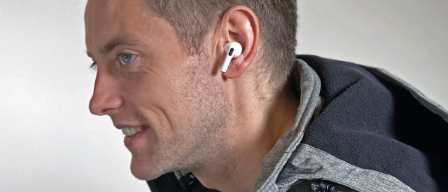 AirPods in handsome man's ears