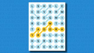 NYT Strands answers to game 63 on a blue background