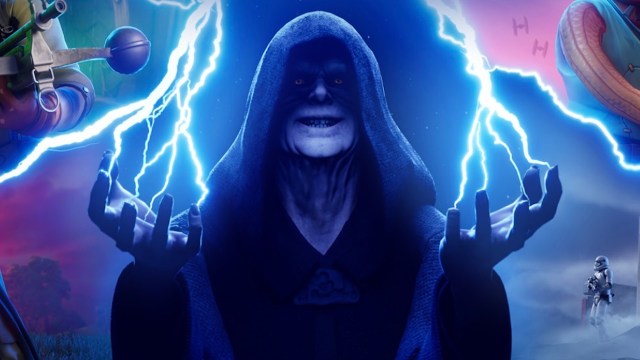 Palpatine fires lightning from his fingertips