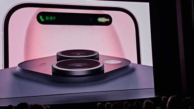 Apple iPhone 15 camera lens up close