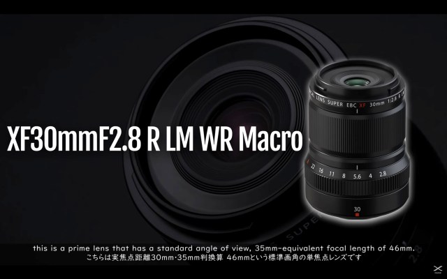 A Fujifilm XF30mm macro lens