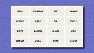 NYT Connections hints for game 599 on a purple background