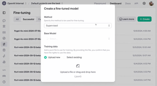Create a fine-tuned model in o1 mini.