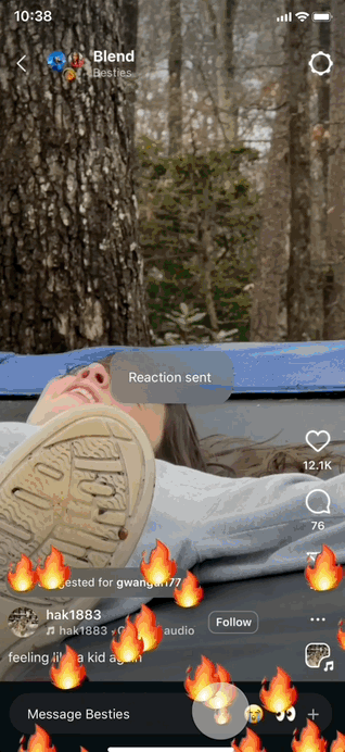 Adding a comment in Blend on Instagram