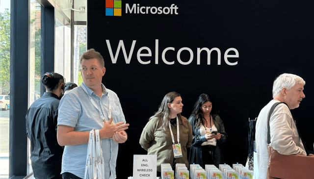 Microsoft stand in New York