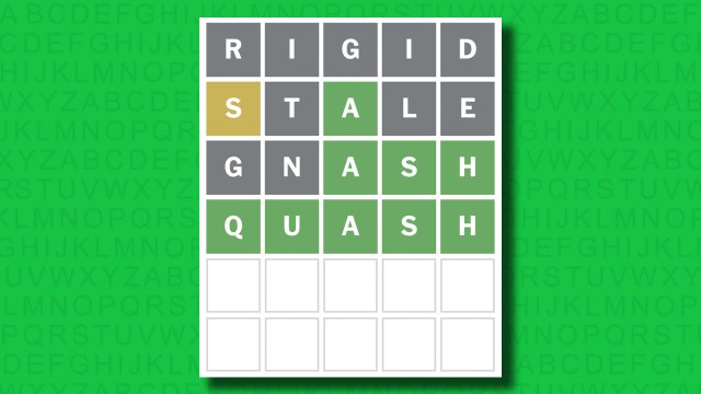 NYT Wordle answer for game 1440 on a green background