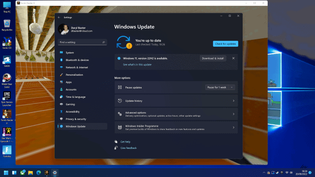 Windows 11 2022 update available