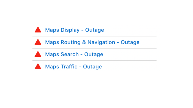 Apple Maps down