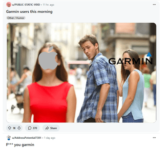 Garmin reddit screenshot