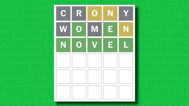 NYT Wordle answer for game 1481 on a green background