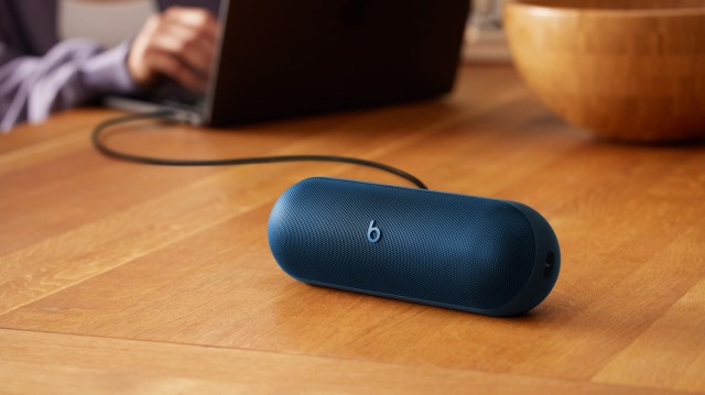 Beats Pill in Navy Blue on a table