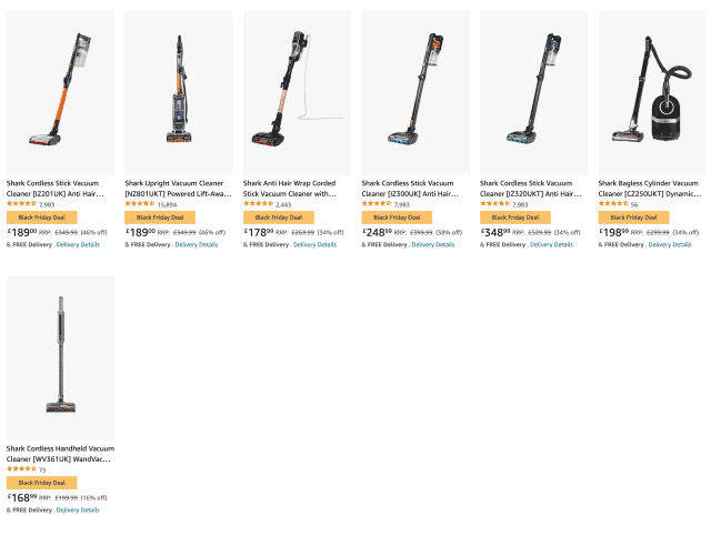 Amazon Black Friday Shark deals