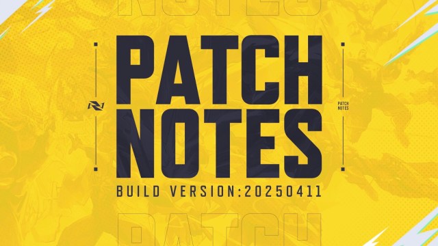 "Patch Notes" written in black against a yellow background