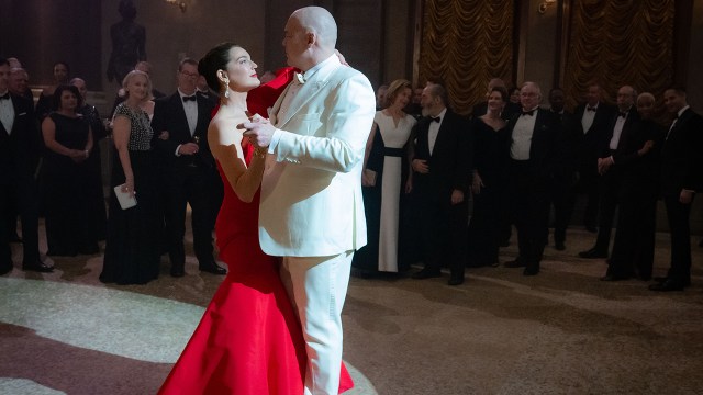 Vanessa and Wilson Fisk dancing in a ballroom in Daredevil: Born Again episode 8