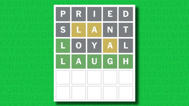 NYT Wordle answer for game 1394 on a green background