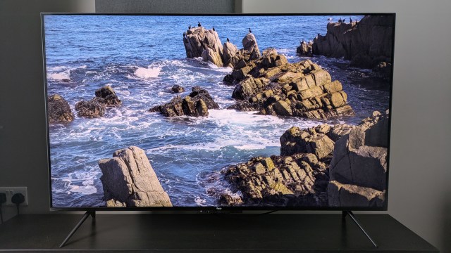 Amazon Omni Mini-LED TV with waves on screen