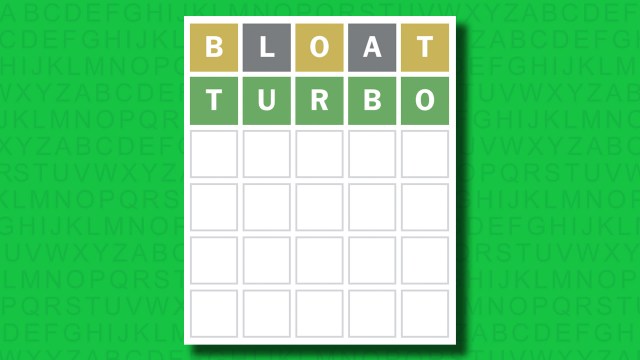 NYT Wordle answer for game 1391 on a green background