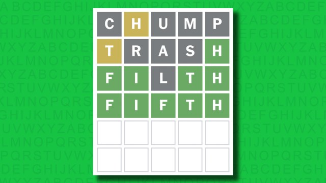 NYT Wordle answer for game 1427 on a green background