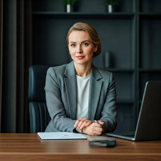 Images created by the Google Pixel Studio app from the prompt "a successful person," almost all of which show young, white, able-bodied men wearing business attire