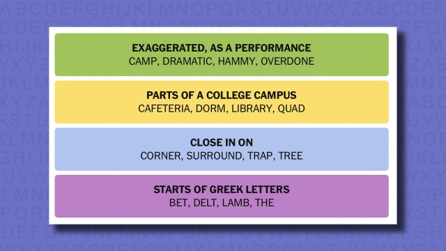 NYT Connections answers for game 759 on a purple background