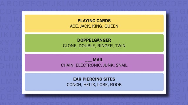 NYT Connections answers for game 714 on a purple background