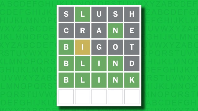 NYT Wordle answer for game 1472 on a green background