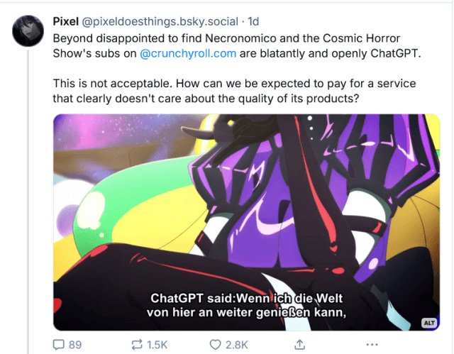 Crunchyroll ChatGPT