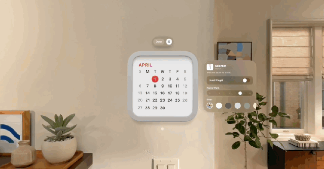 visionOS 26 widgets