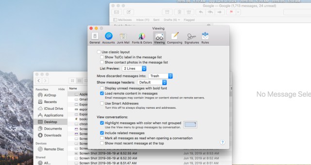 Disable image autoloading in Apple Mail: 