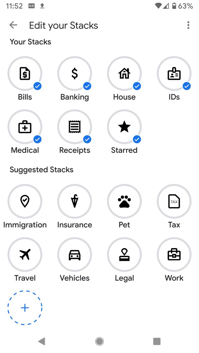 You can select different stacks, or create your own.