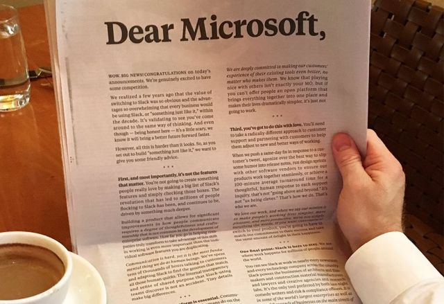 Slack New York Times ad