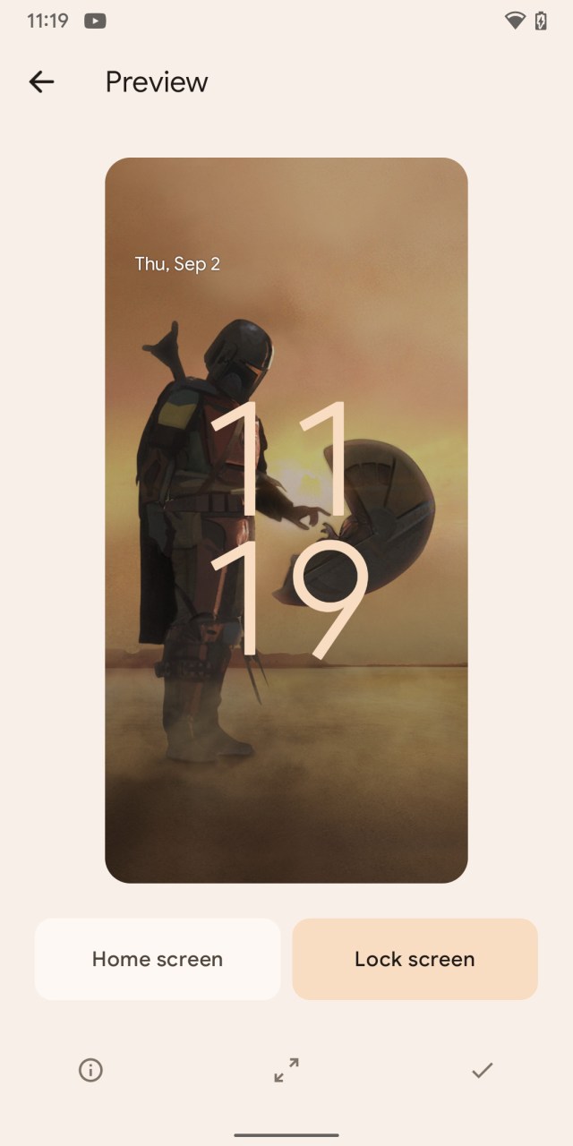 You can use see what it will look like on your home screen and lock screen.