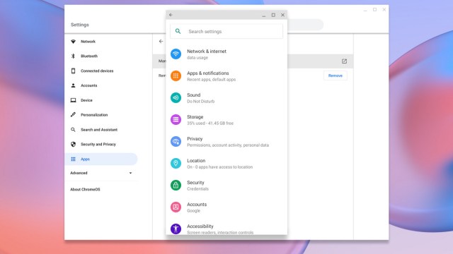 Android apps preferences