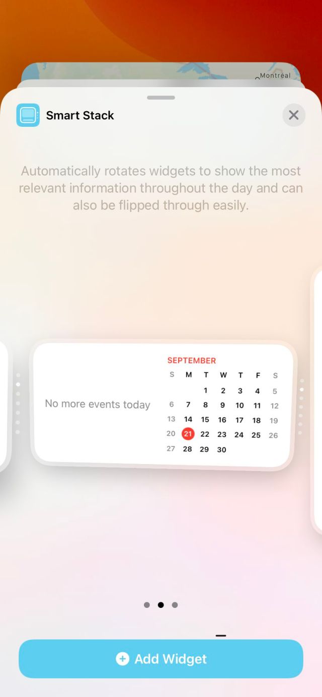 You can stack your widgets (notice the dots at the right side of the stack)
