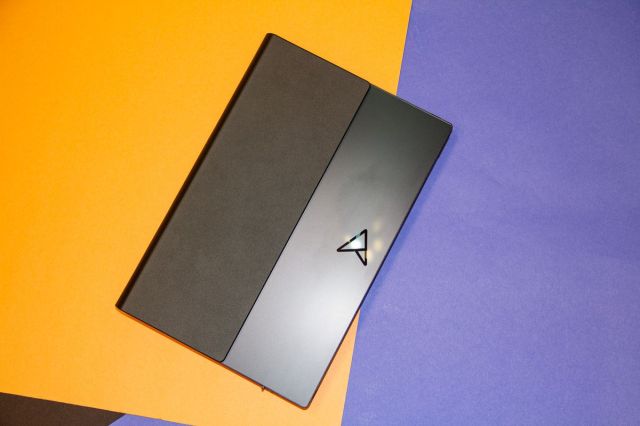 The Zenbook 17 Fold OLED closed and seen from above.