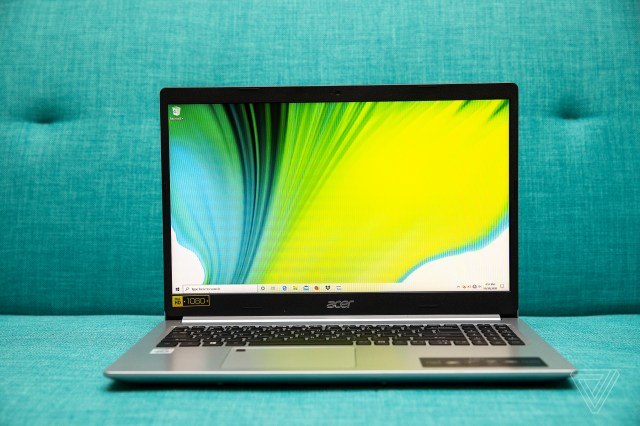 The Acer Aspire 5 open from the front.
