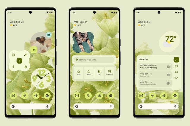 Android 12 running on Pixel 6