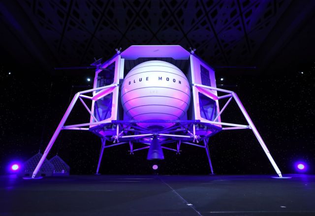 Blue Origin Founder Jeff Bezos Makes Announcement At Satellite 2019 Conference In DC