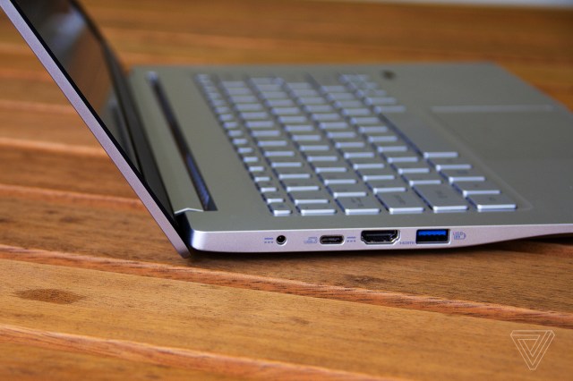 The left side of the Acer Swift 3 keyboard deck.