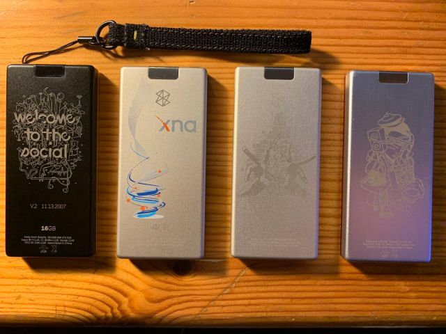 Various Zunes from Conner Woods’s collection