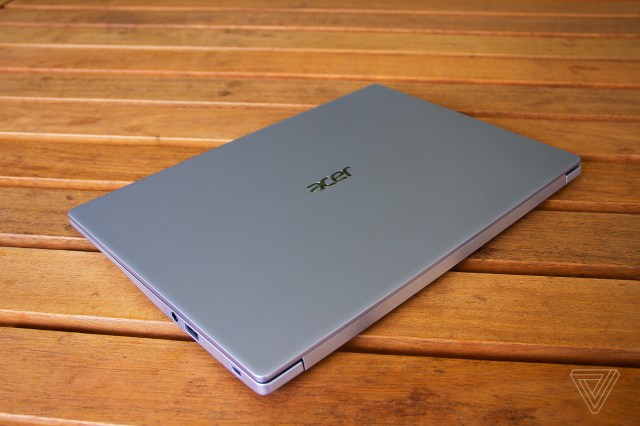 The lid of the Acer Swift 3, closed.
