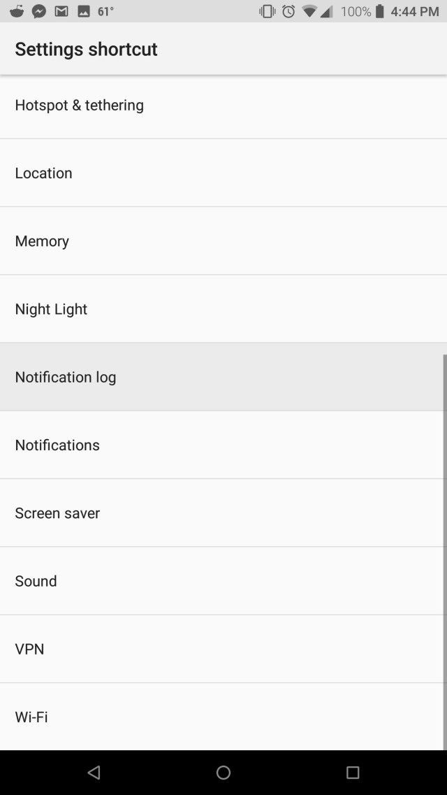 Notification log