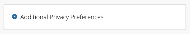 Additional Privacy Preferences