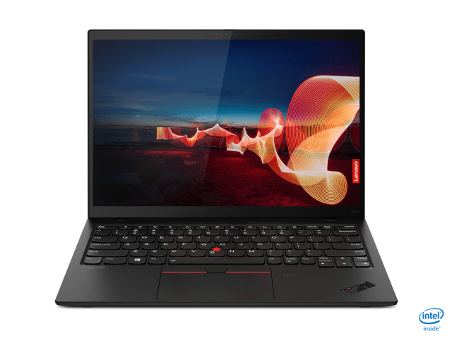 The ThinkPad X1 Nano open from the front.
